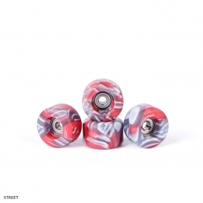 OFB PRO FINGERBOARD WHEELS - RED&GREY