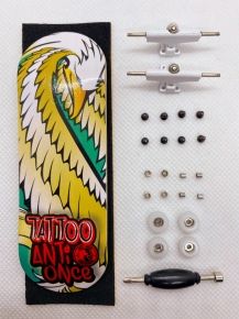 ANTI ONCE 32MM FINGERBOARDS GOLDEN FEATHERS COMPLETE