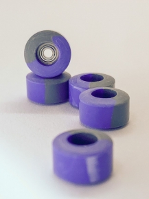 DIRTY FB ILLPILLS - PURPLE/GREY URETHANE FINGERBOARD WHEELS (70D STREET SHAPE)